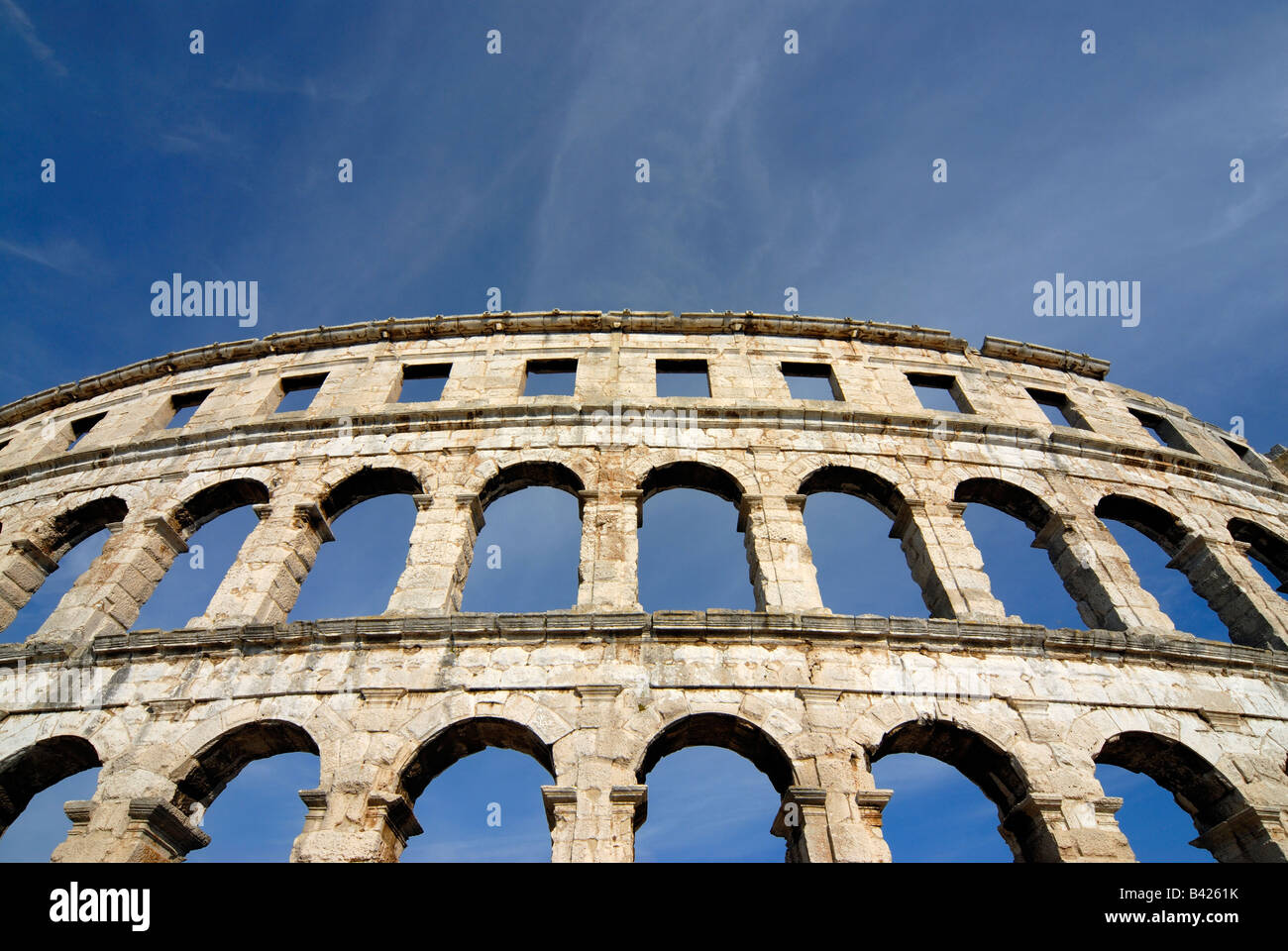 Antico Anfiteatro Romano Arena di Pola Istria Croazia Foto Stock