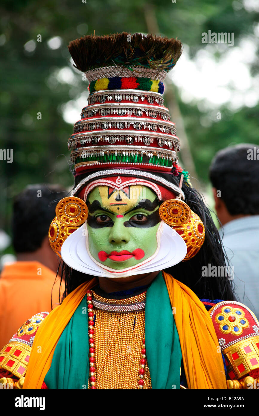 Kathakali performer dal Kerala, India Foto Stock