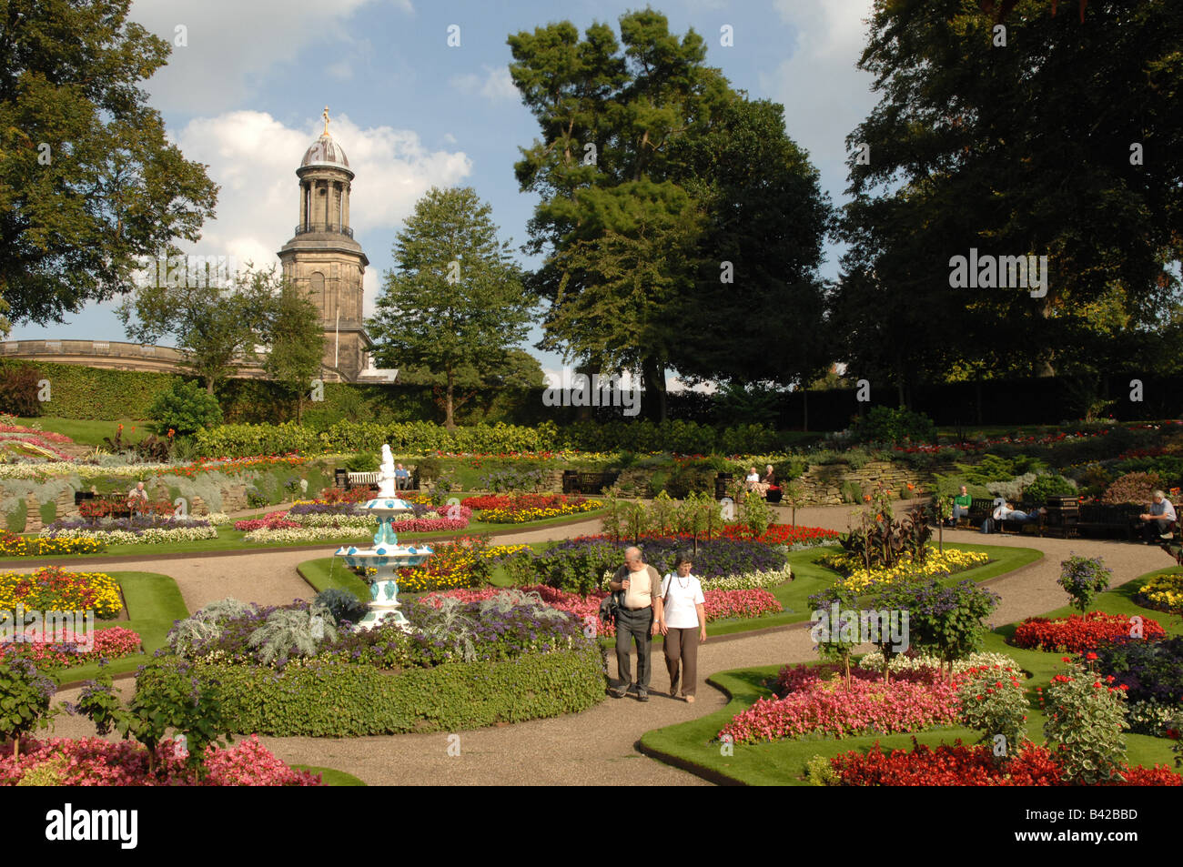 La Dingle nella cava motivi Shrewsbury Shropshire Foto Stock