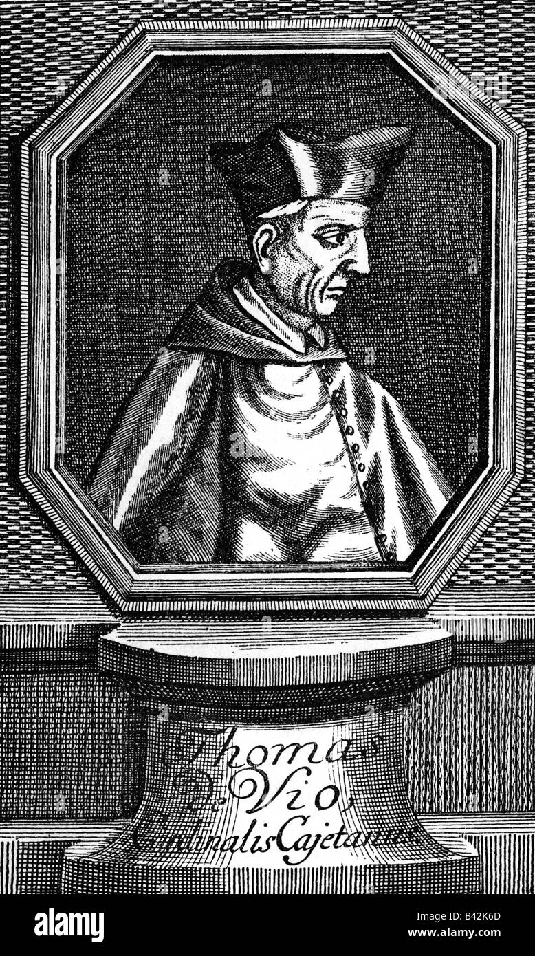 Gaetano, Thomas, 20.2.1469 - 9.8.1534, spagnolo glergyman, ritratto, incisione su rame da Bruehl, XVI secolo , artista del diritto d'autore non deve essere cancellata Foto Stock Gaetano, Thomas, 20.2.1469 - 9.8.1534, spagnolo glergyman, ritratto, incisione su rame da Bruehl, XVI secolo , artista del diritto d'autore non deve essere cancellata Foto Stock