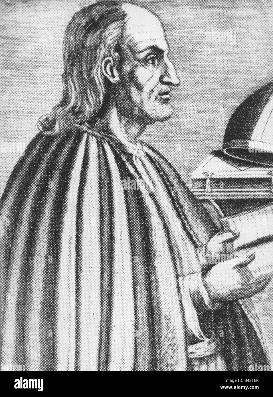 Anselm of Canterbury, 1033 - 21.4.1109, chierico italiano, mezza lunghezza, faccia laterale, incisione successiva, Foto Stock