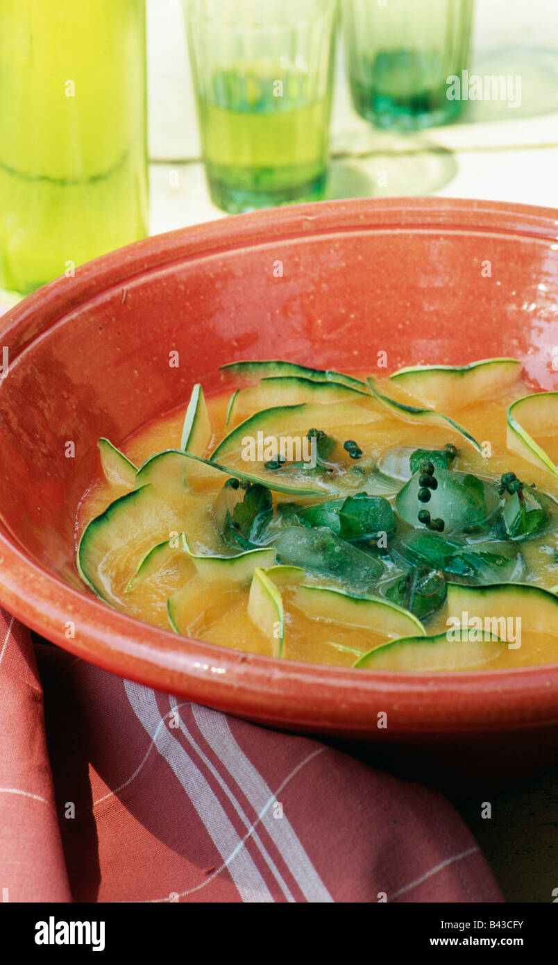 Zuppa di melone Foto Stock