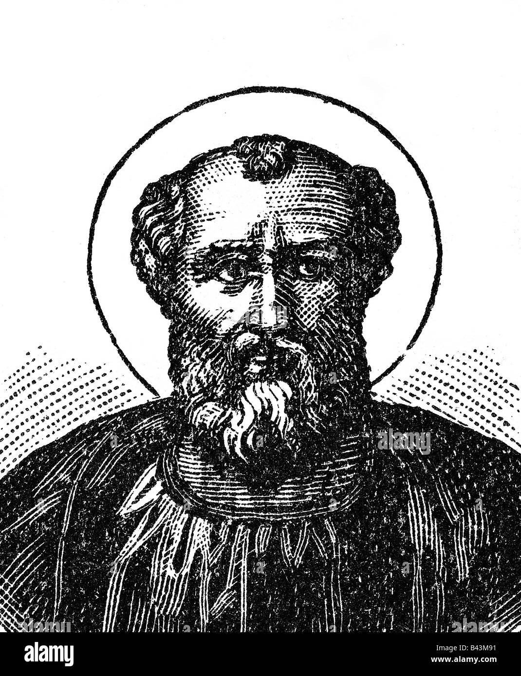 Dionisio, + 26.12.268, papa 22.7.259 - 26.12.268, san, immagine storica, incisione del legno, circa 1900, Foto Stock