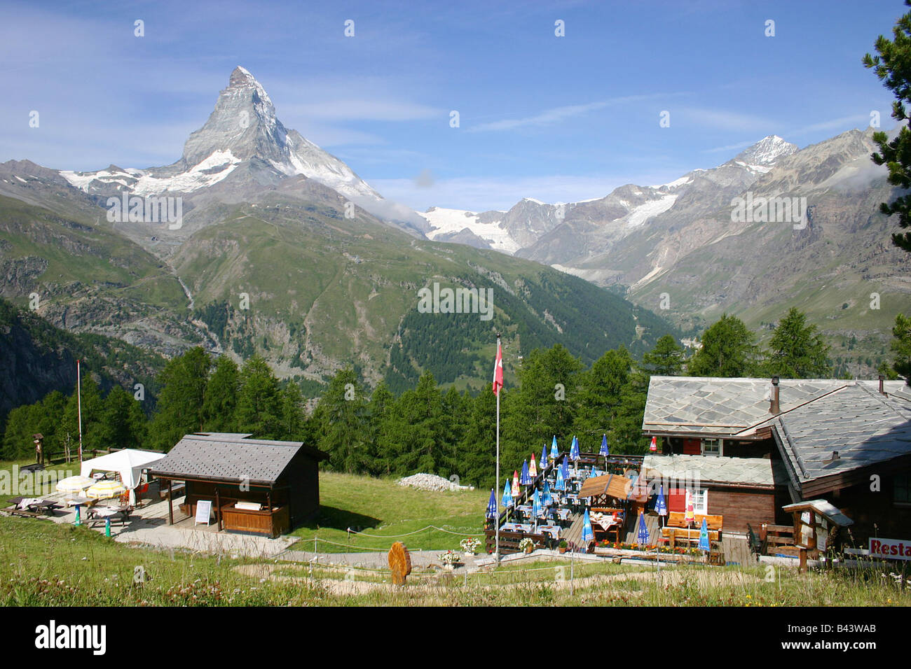Svizzera - Cervino montagna delle Alpi Foto Stock