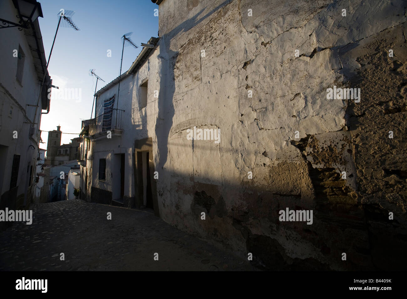 Quartiere ebraico strade, Alcantara, provincia di Caceres, Estremadura, Spagna Foto Stock