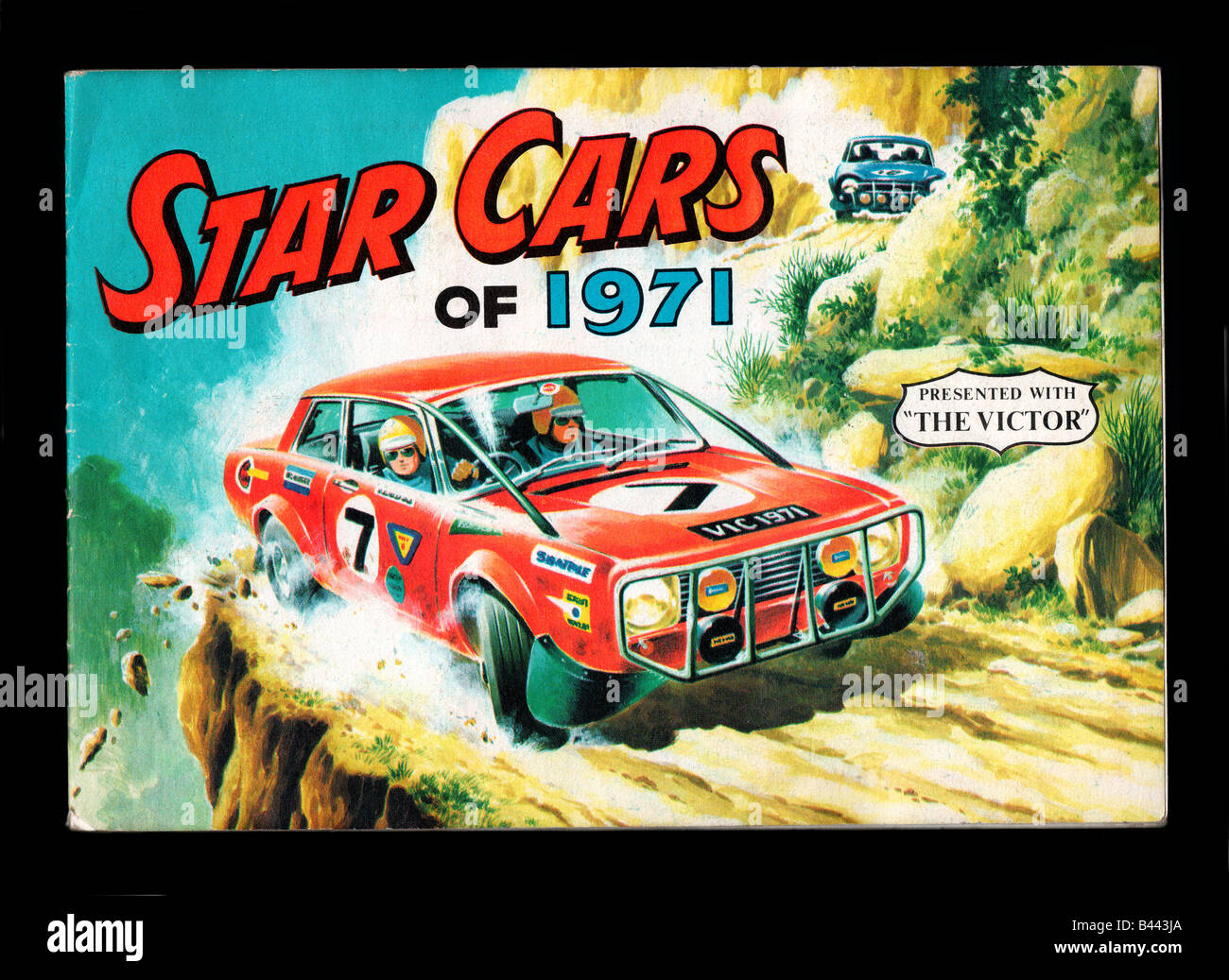 Star Cars sticker picture card album picture card album presentato come un dono con i bambini il fumetto di Victor nel 1971 Foto Stock