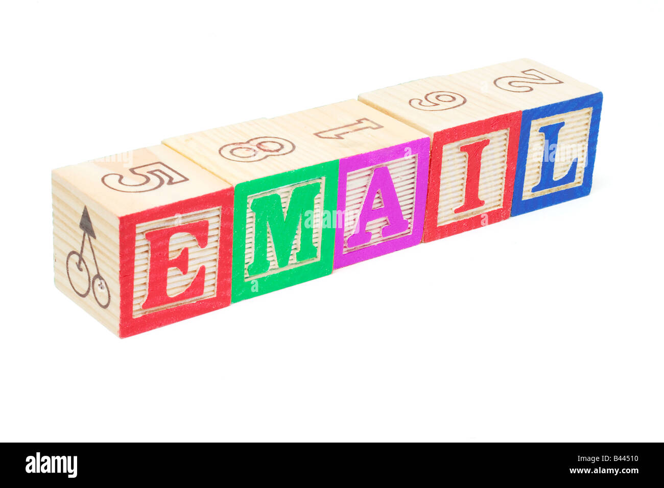Blocchi di alfabeto - Email Foto Stock