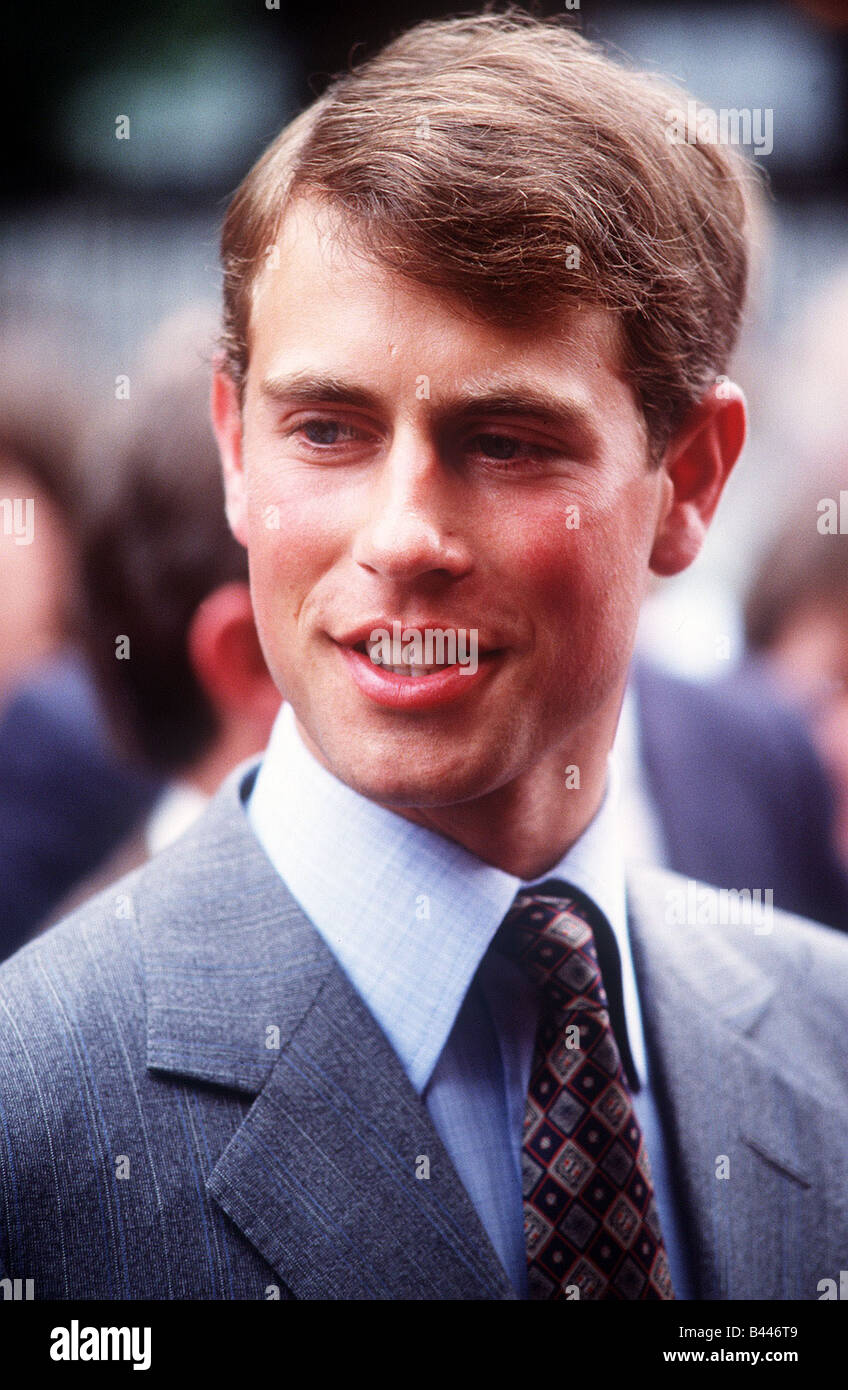 Prince Edward at Royal Ascot spettacolare show di beneficenza Luglio 1984 Foto Stock