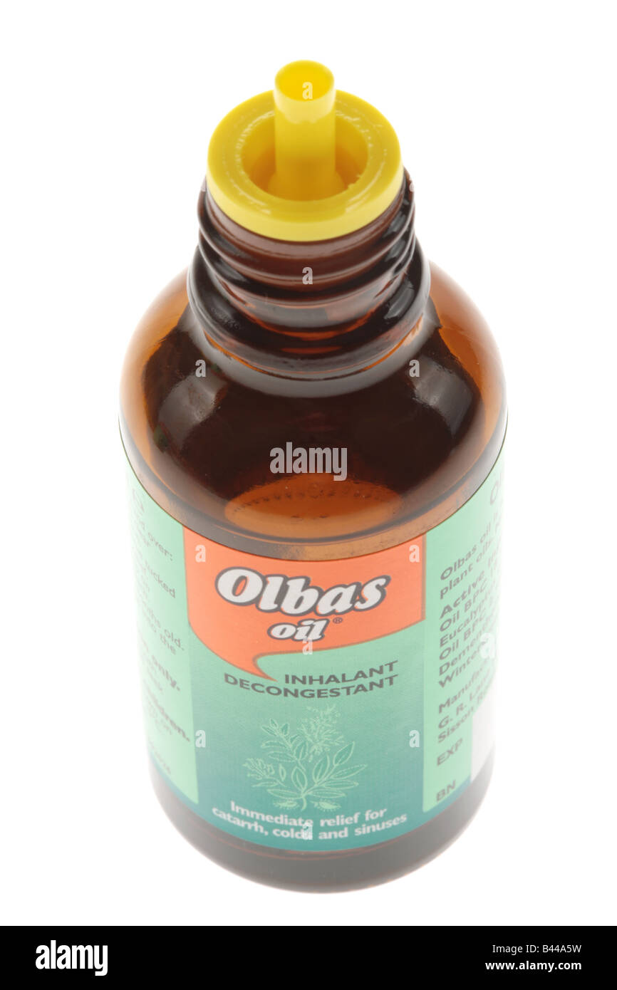 Bottiglia di Olio Olbas Foto Stock