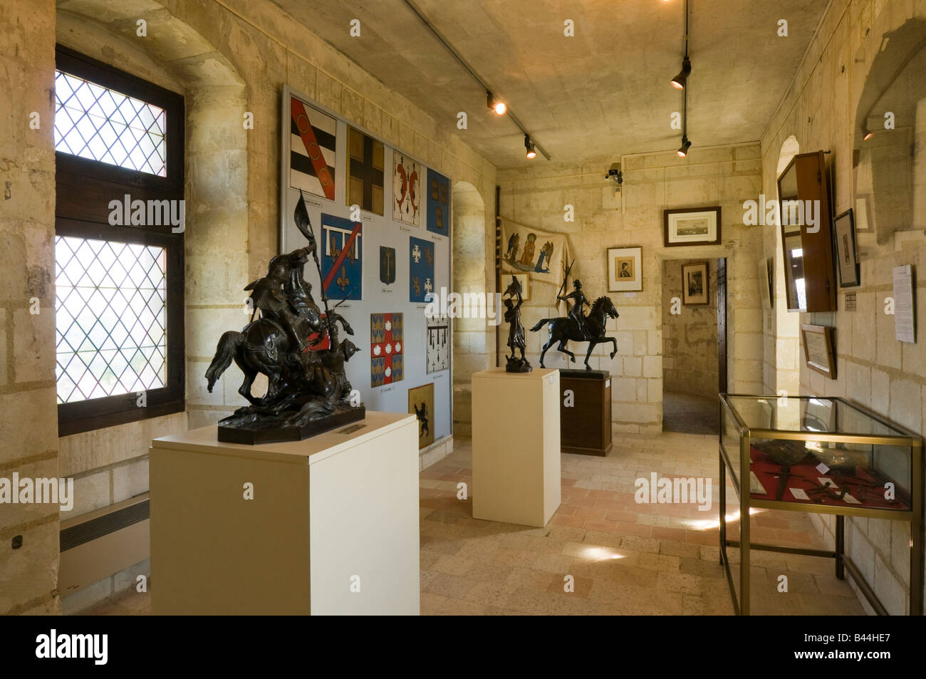 Giovanna d Arco museo nel Tour de l'Horloge (Torre dell'orologio), Chinon, Francia. Foto Stock