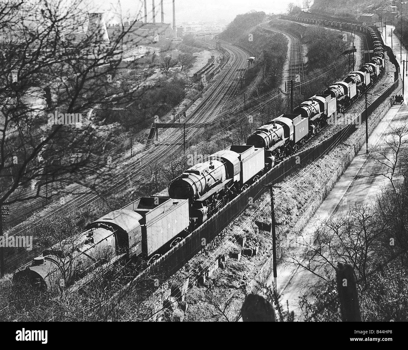 American Locomotive costruito parcheggiato nel Regno Unito in attesa del secondo fronte i treni ha contribuito a spostare le forniture e gli uomini anticipo in Europa Foto Stock
