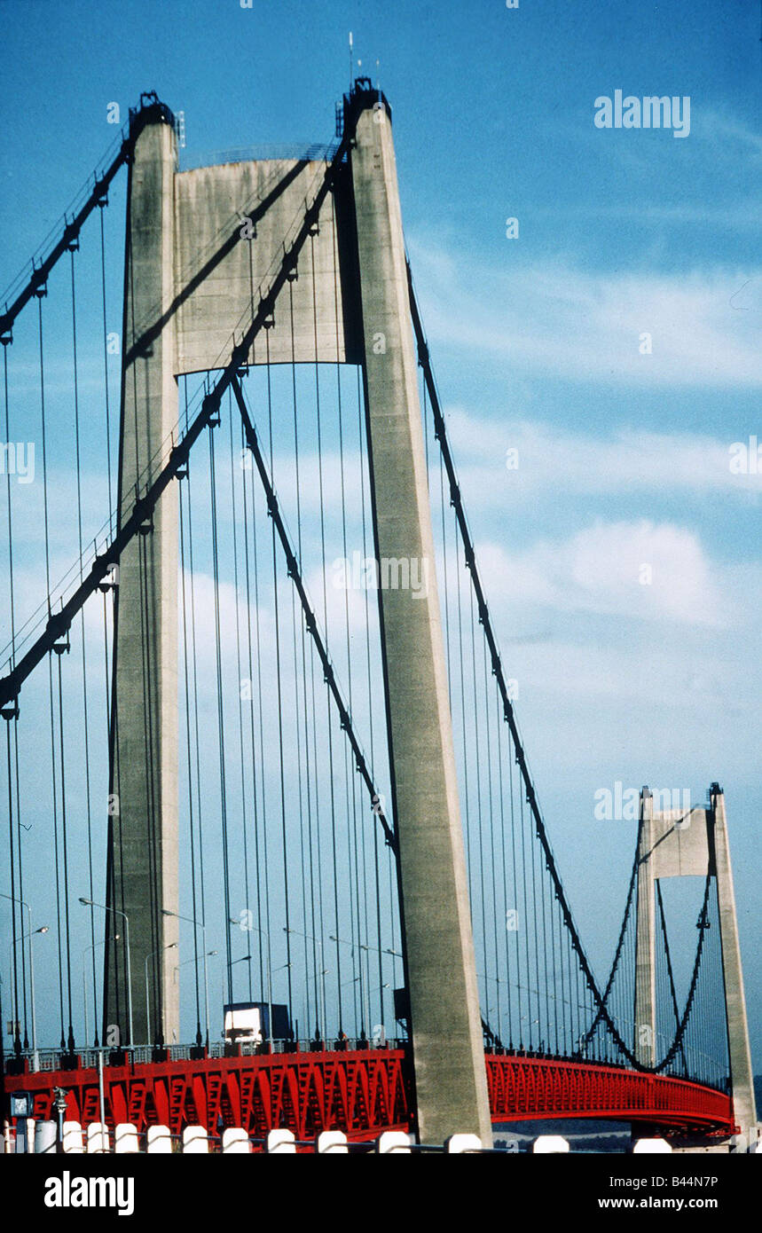 Ponte di Tancarville in Normandia circa 1985 Foto Stock