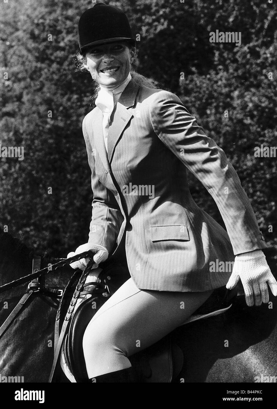La Principessa Michael di Kent a cavallo a Mayfield Agosto 1983 Foto Stock