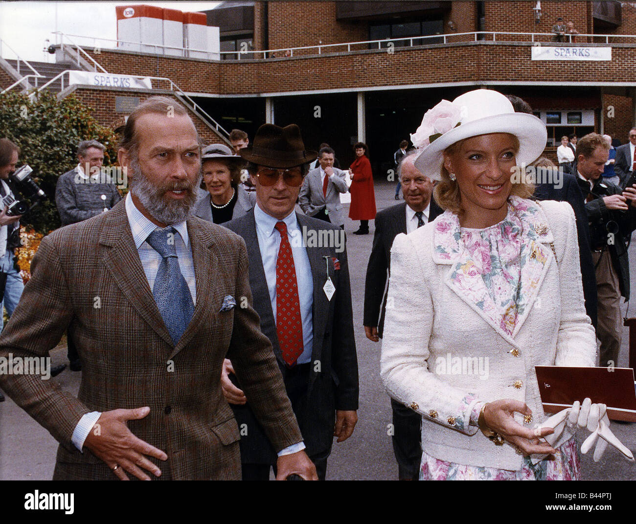 Il principe la Principessa Michael di Kent at Kempton gare Maggio 1993 Foto Stock