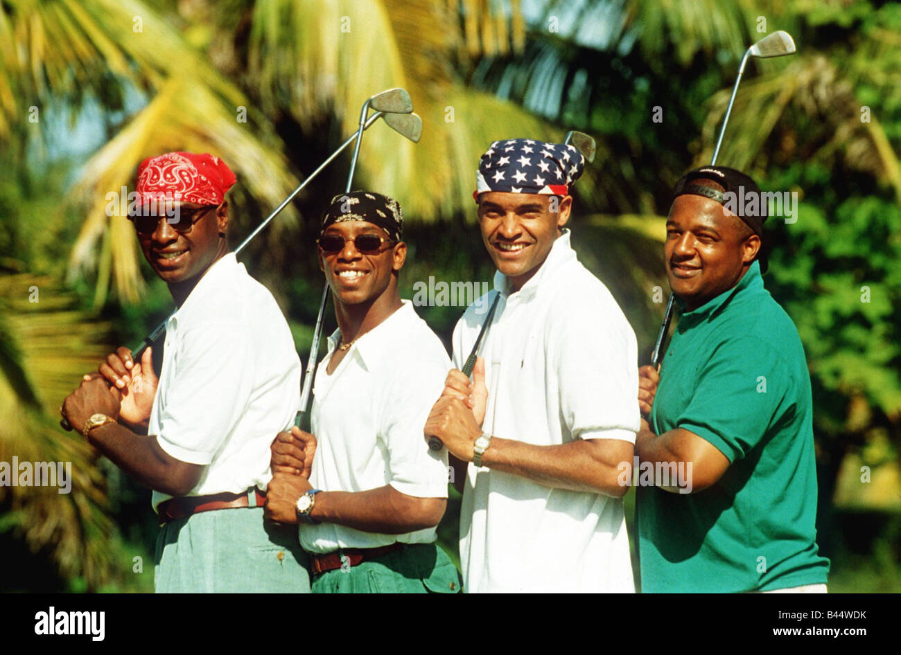 Mark Bright giocatore di football con Thomas Mitchell Ian Wright e il suo amico Clyde Prescott Foto Stock