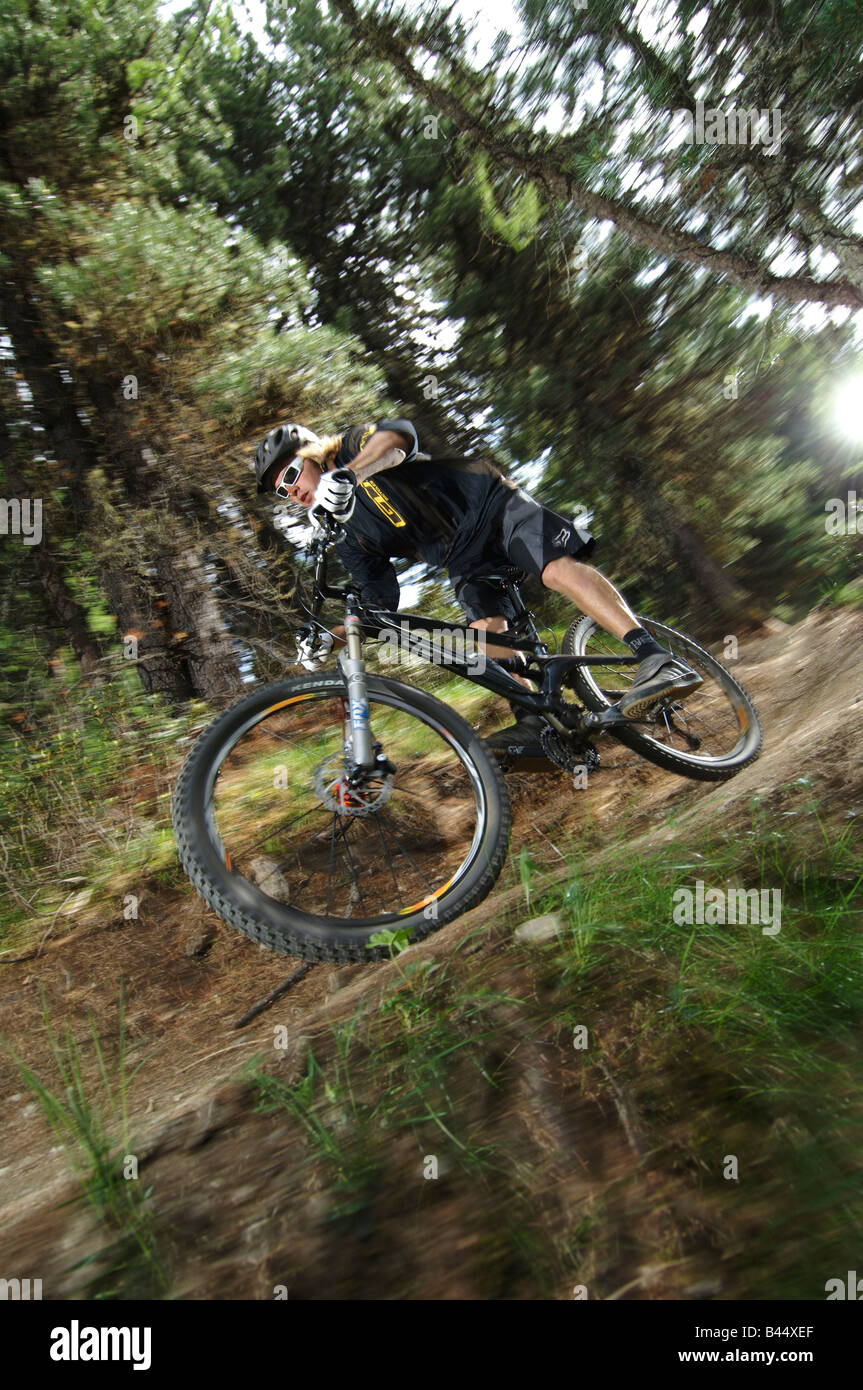 Mountain bike a Livigno, Italia Foto Stock
