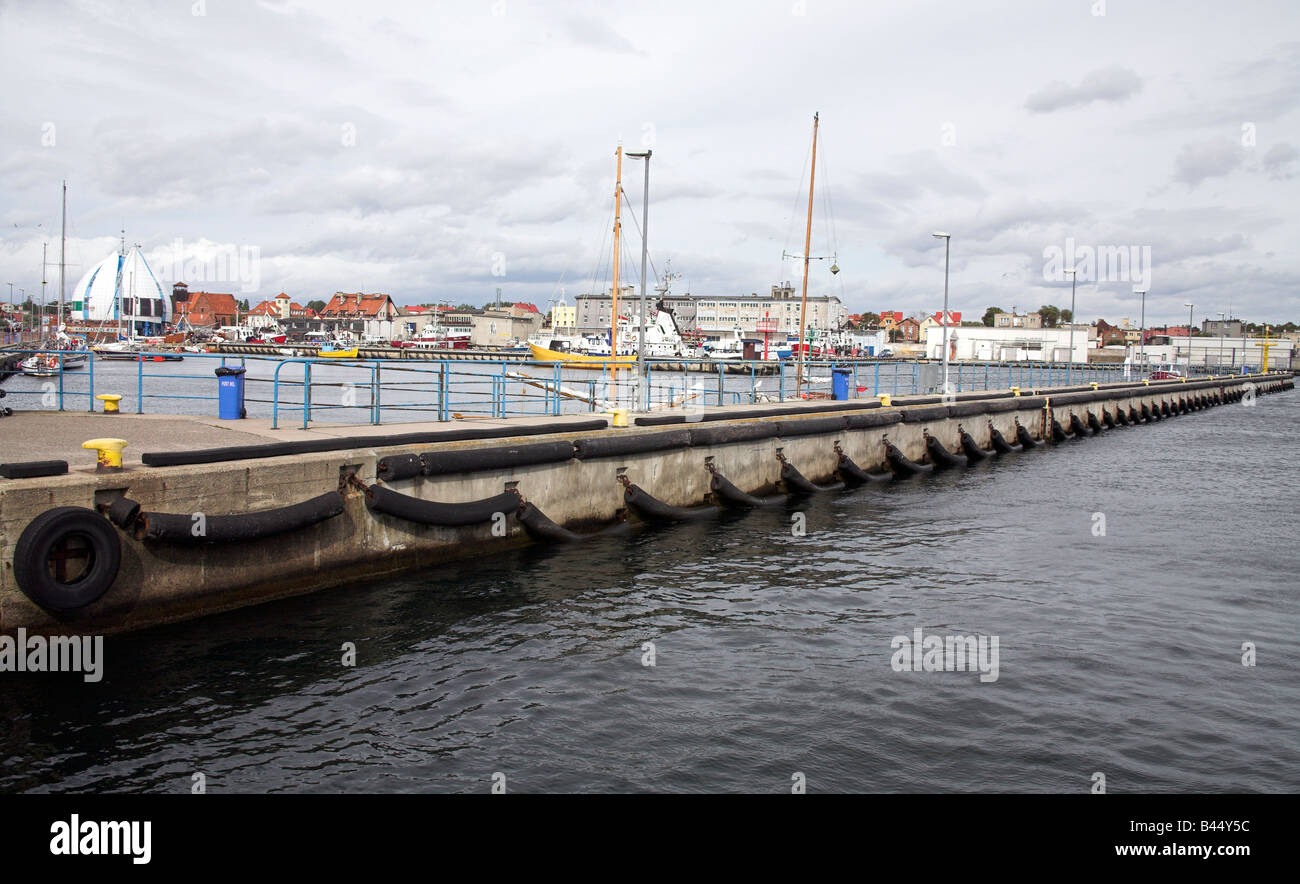 Porta nella città di Hel, penisola di Hel, Polonia Foto Stock