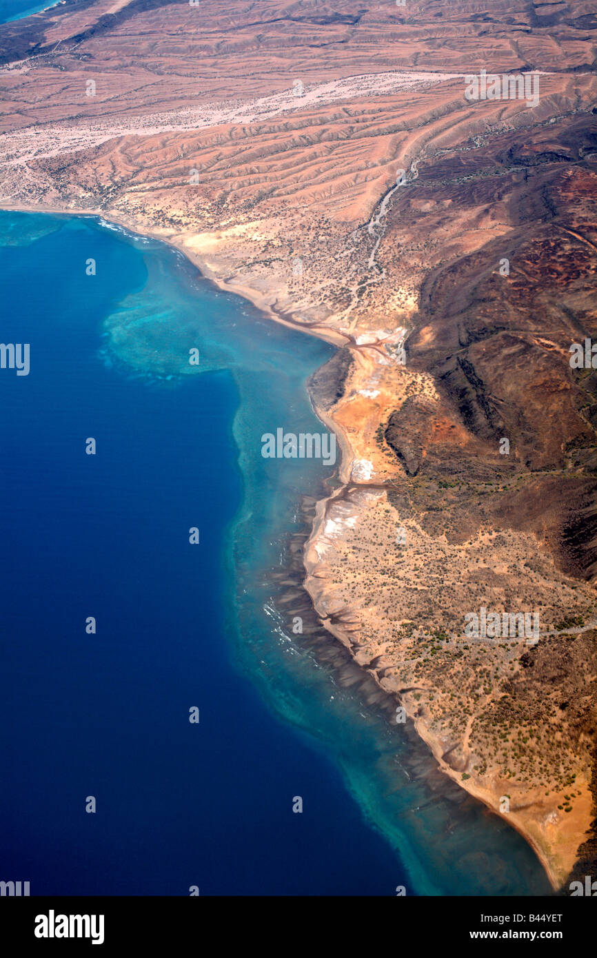Vista aerea del Golfo di Tadjoura, Gibuti Foto Stock