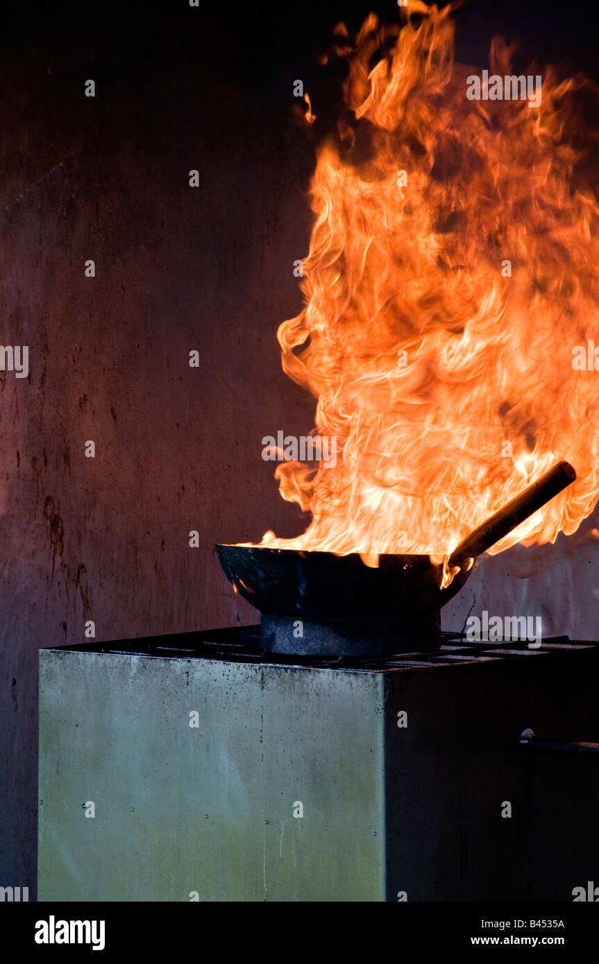 Fuoco di Pan Foto Stock