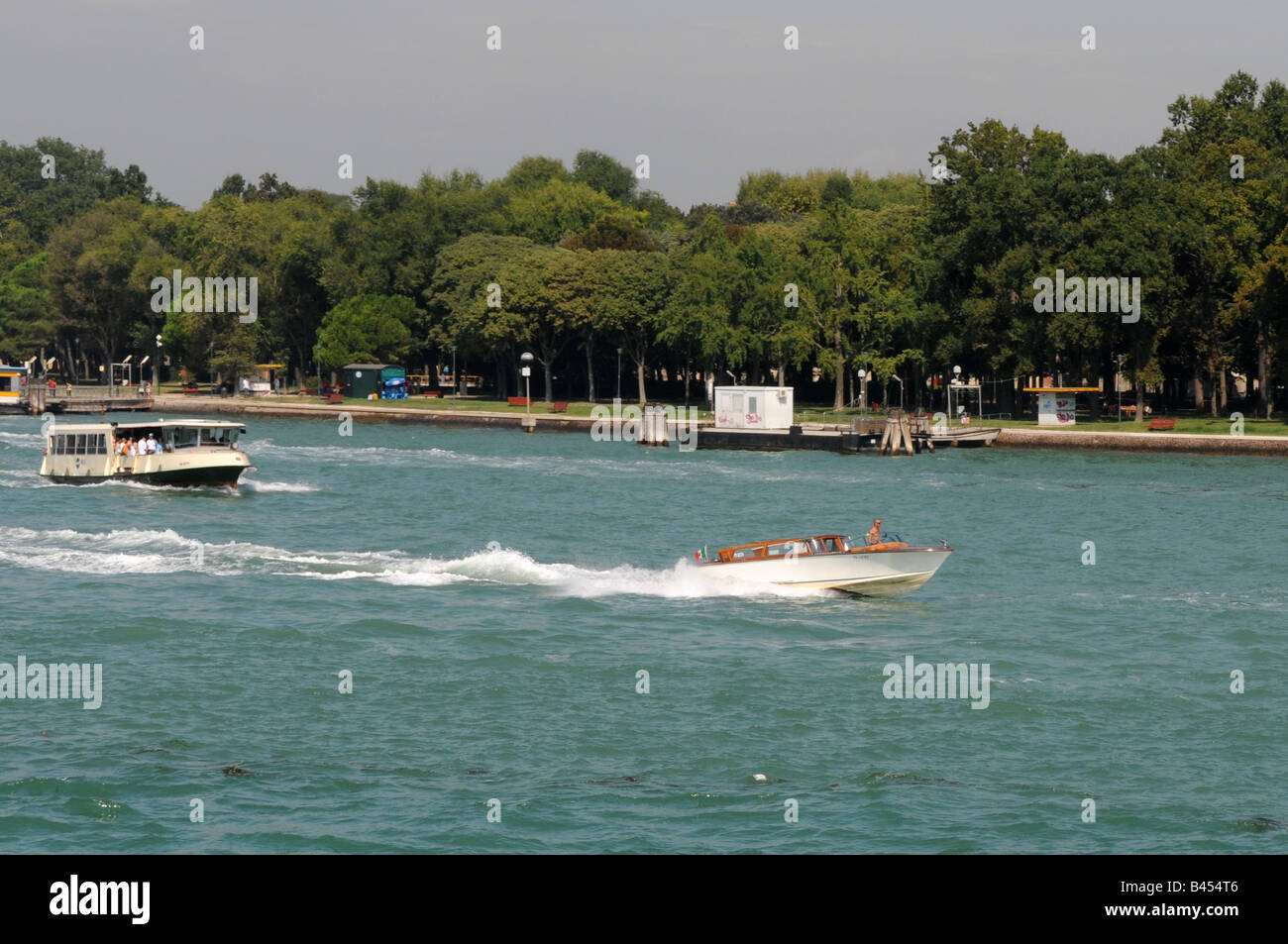 Il Taxi acqueo Venezia Italia Foto Stock