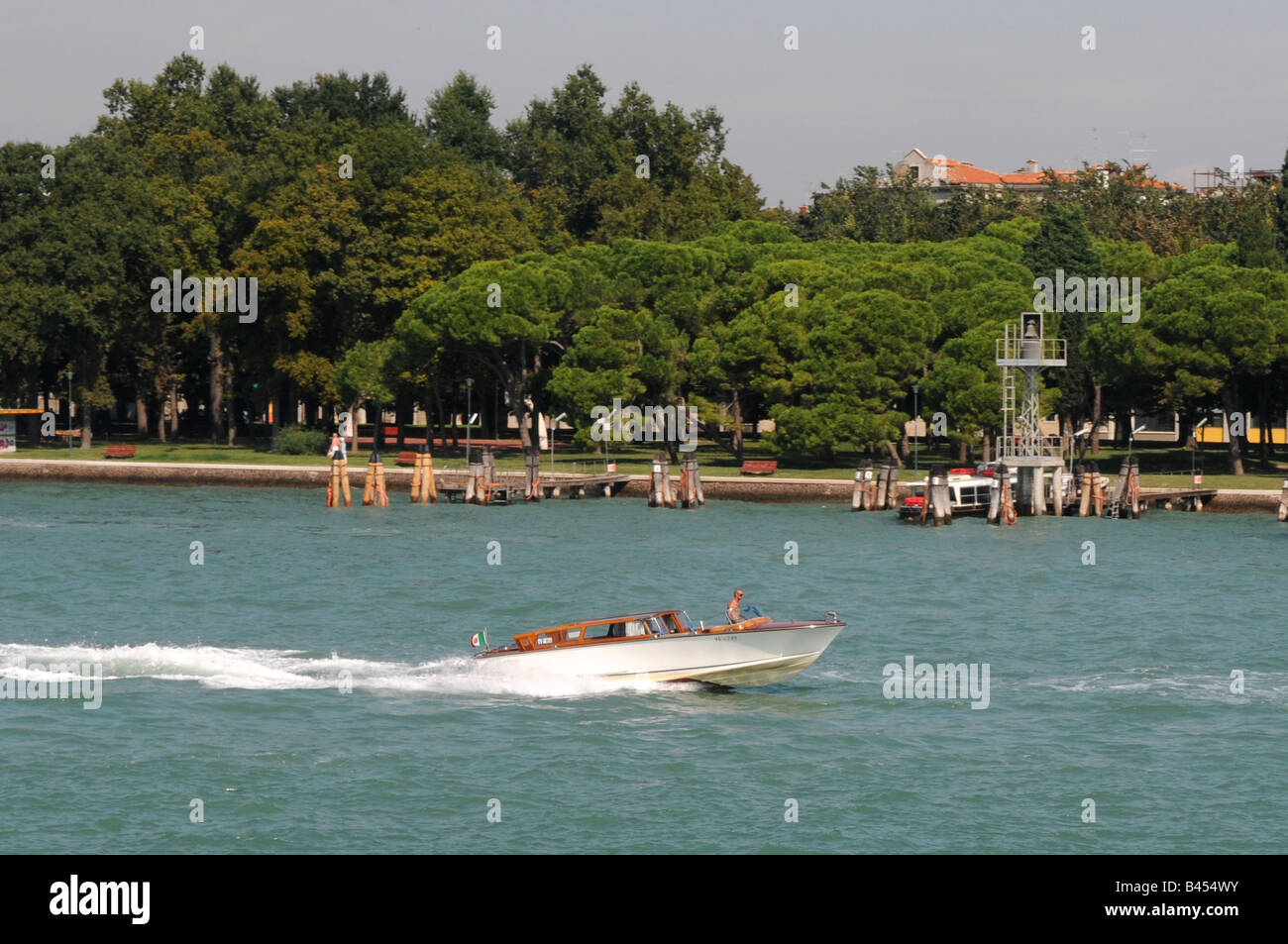 Il Taxi acqueo Venezia Italia Foto Stock