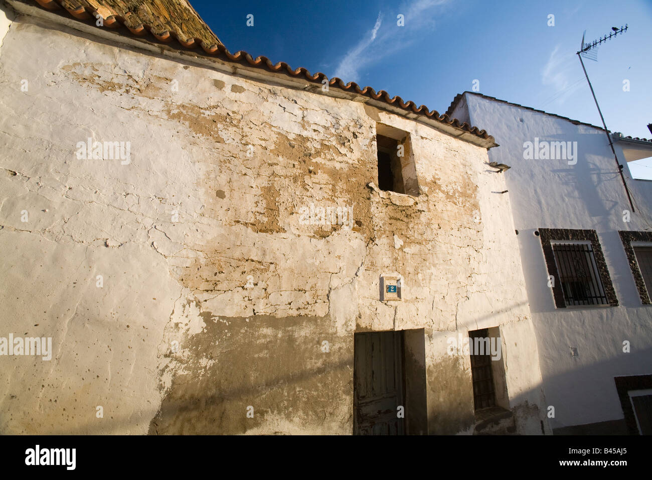 Quartiere ebraico strade, Alcantara, provincia di Caceres, Estremadura, Spagna Foto Stock