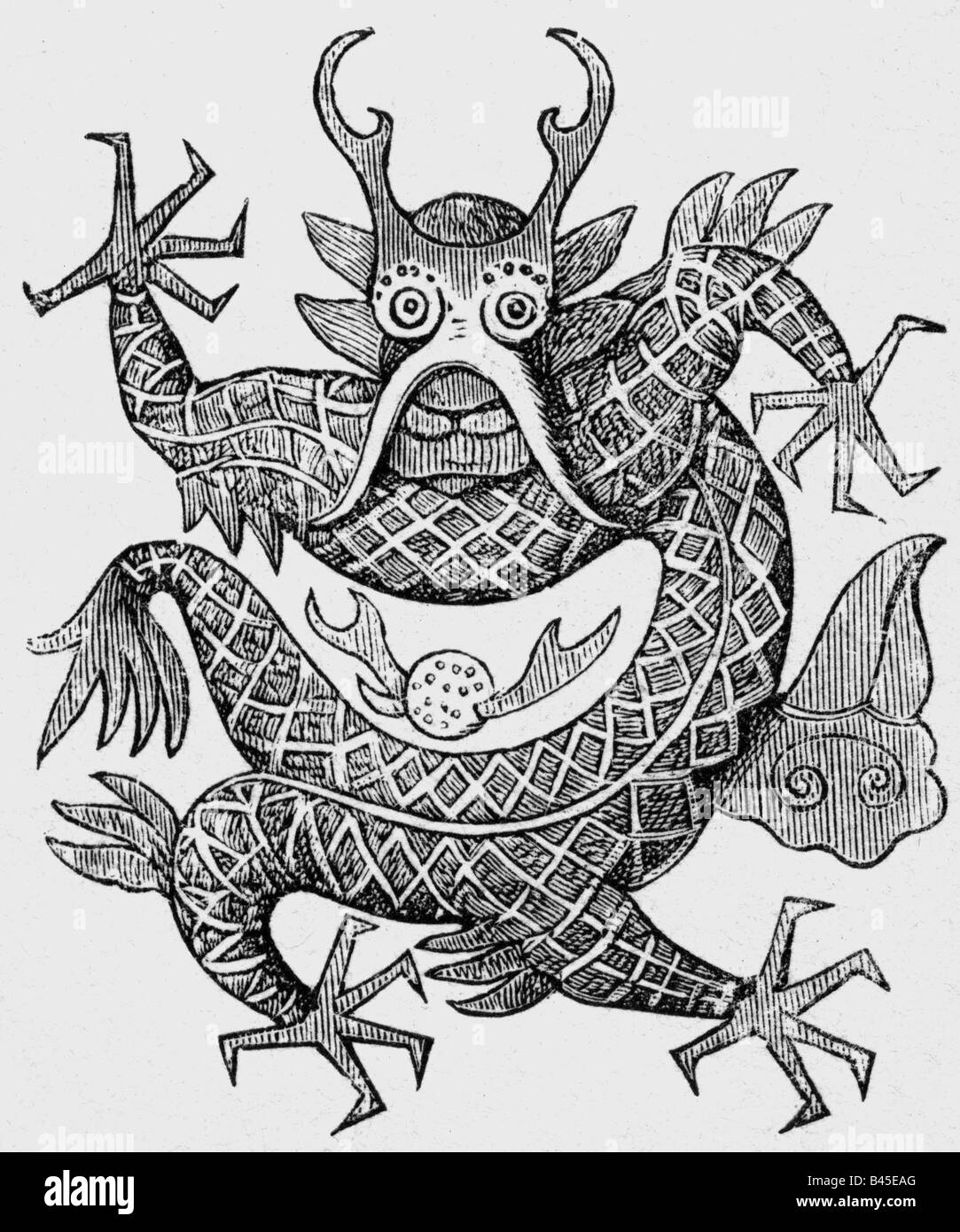 Eraldica, stemma, Cina imperiale, fino al 1911, Foto Stock