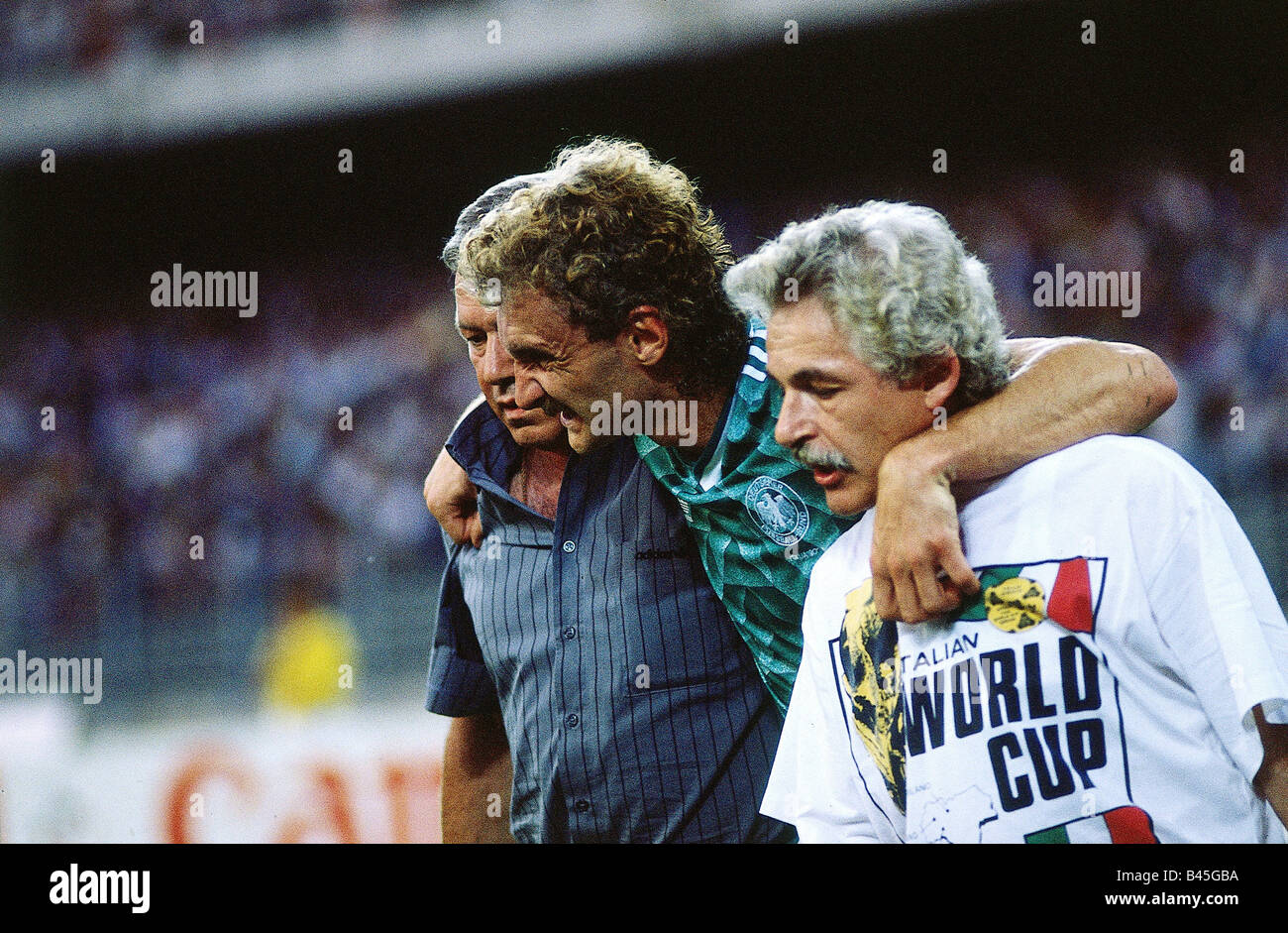 Sport, calcio, campionato del mondo, semifinale, Germania contro Inghilterra, Torino, Italia, 4.7.1990, Foto Stock