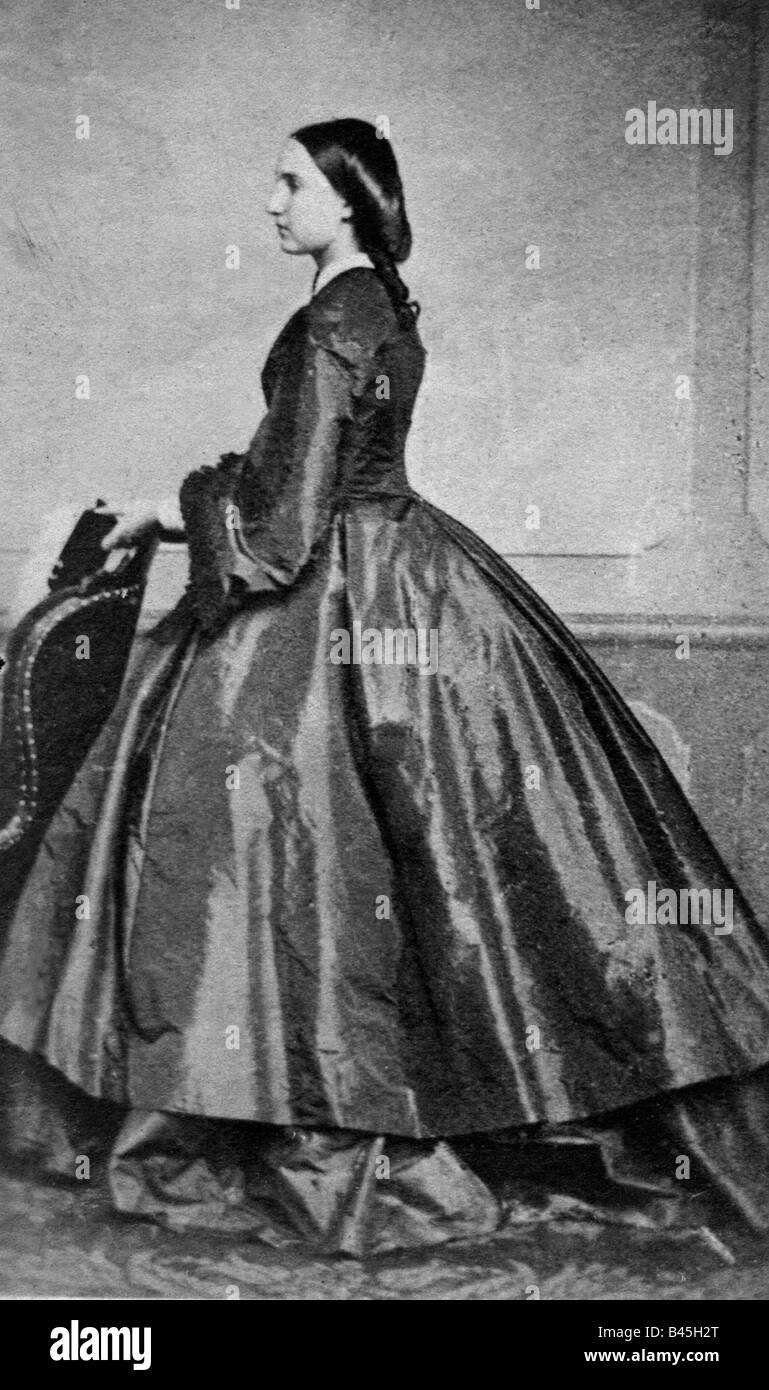 Charlotte, 7.6.1840 - 19.1.1927, Imperatrice del Messico 10.4.1864 - 14.5.1867, lunghezza intera, circa 1865, , Foto Stock