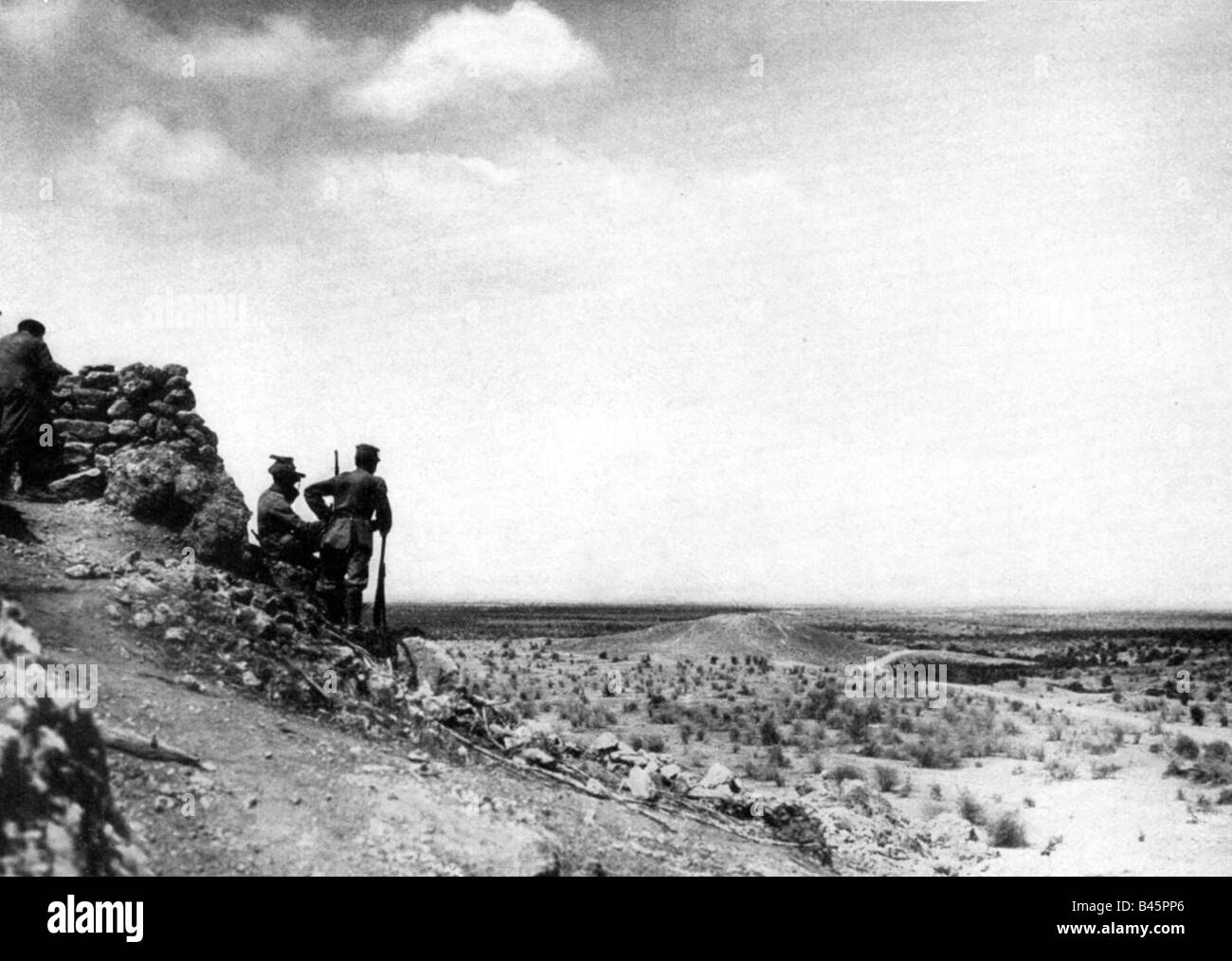 Eventi, Prima guerra mondiale / prima guerra mondiale, fronte palestinese, posto di osservazione tedesco, 1918, Foto Stock