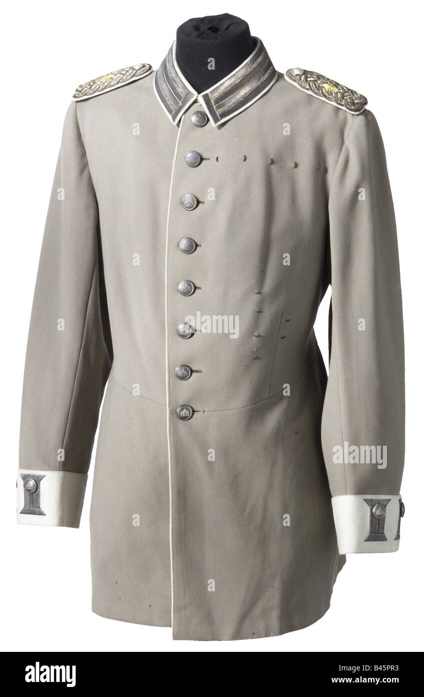 Militari, uniformi, Germania, forze coloniali, tunica di un tenente colonnello, Africa orientale tedesca, 1913, Foto Stock