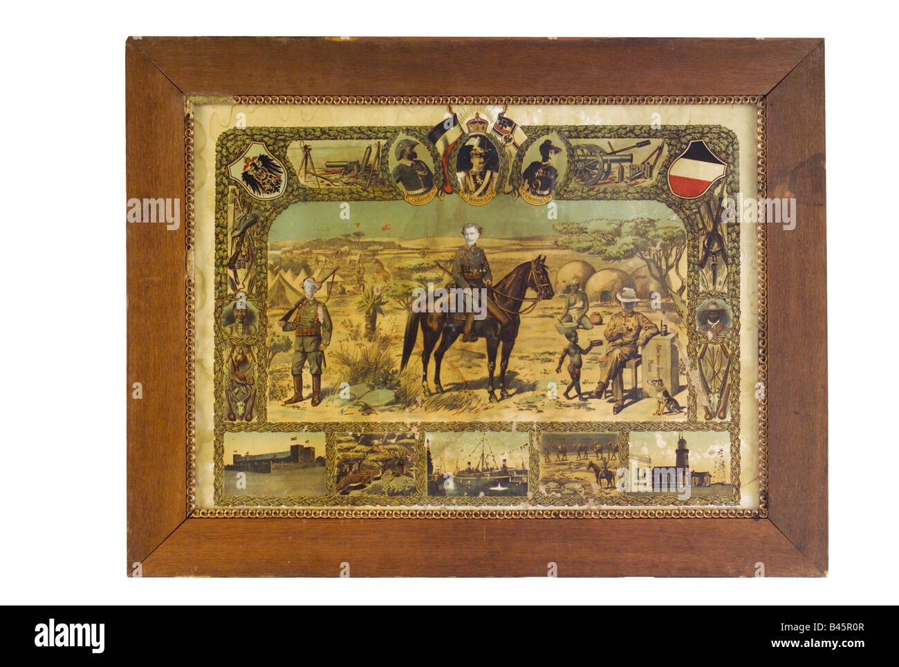 Militari, Germania, forze coloniali, Africa sudoccidentale tedesca, quadro per i reseristi di Josef Fink, Foto Stock