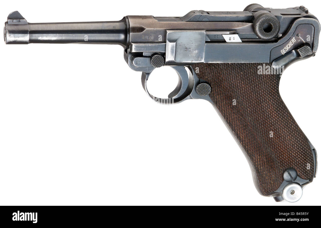 Armi/armi, armi da fuoco, pistole, pistola 08 Mauser, calibro 9 mm Parabellum, 1939, arma, arma da fuoco, 20th secolo, Seconda guerra mondiale, seconda guerra mondiale, , Foto Stock