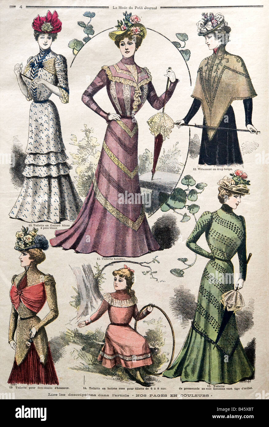 1890s francese moda donna da La Mode du Petit Journal 1899 per solo uso editoriale Foto Stock