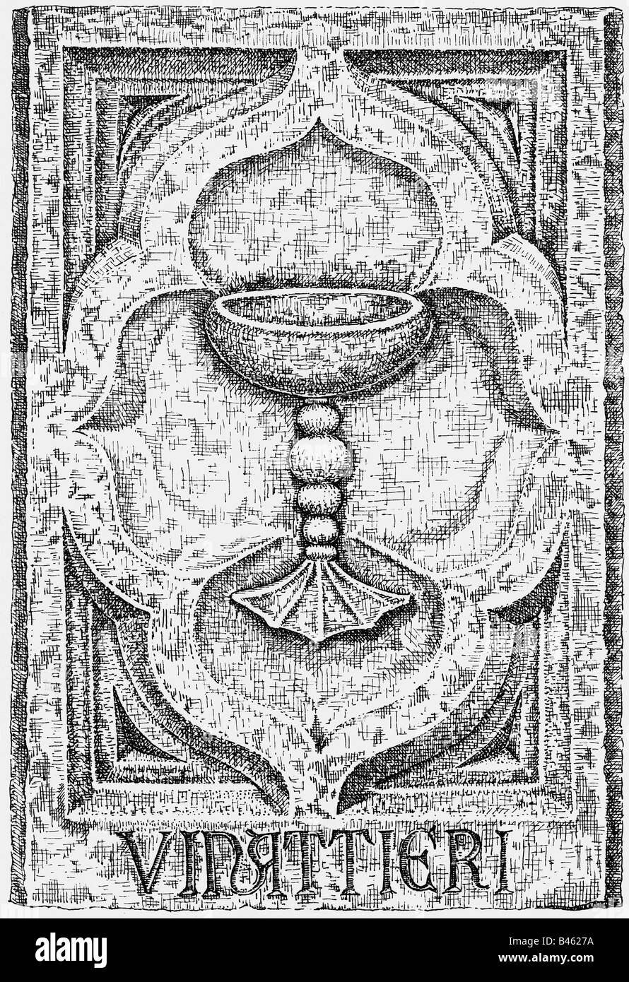 Artigianato / artigianato, gilde, segno dell'enaker fiorentino, 1260, Foto Stock