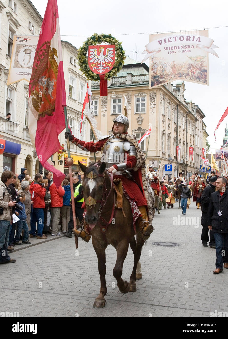 Polonia Cracovia celebrazione dello storico anniversario della vittoria polacco a Vienna nel 1683 anno Foto Stock