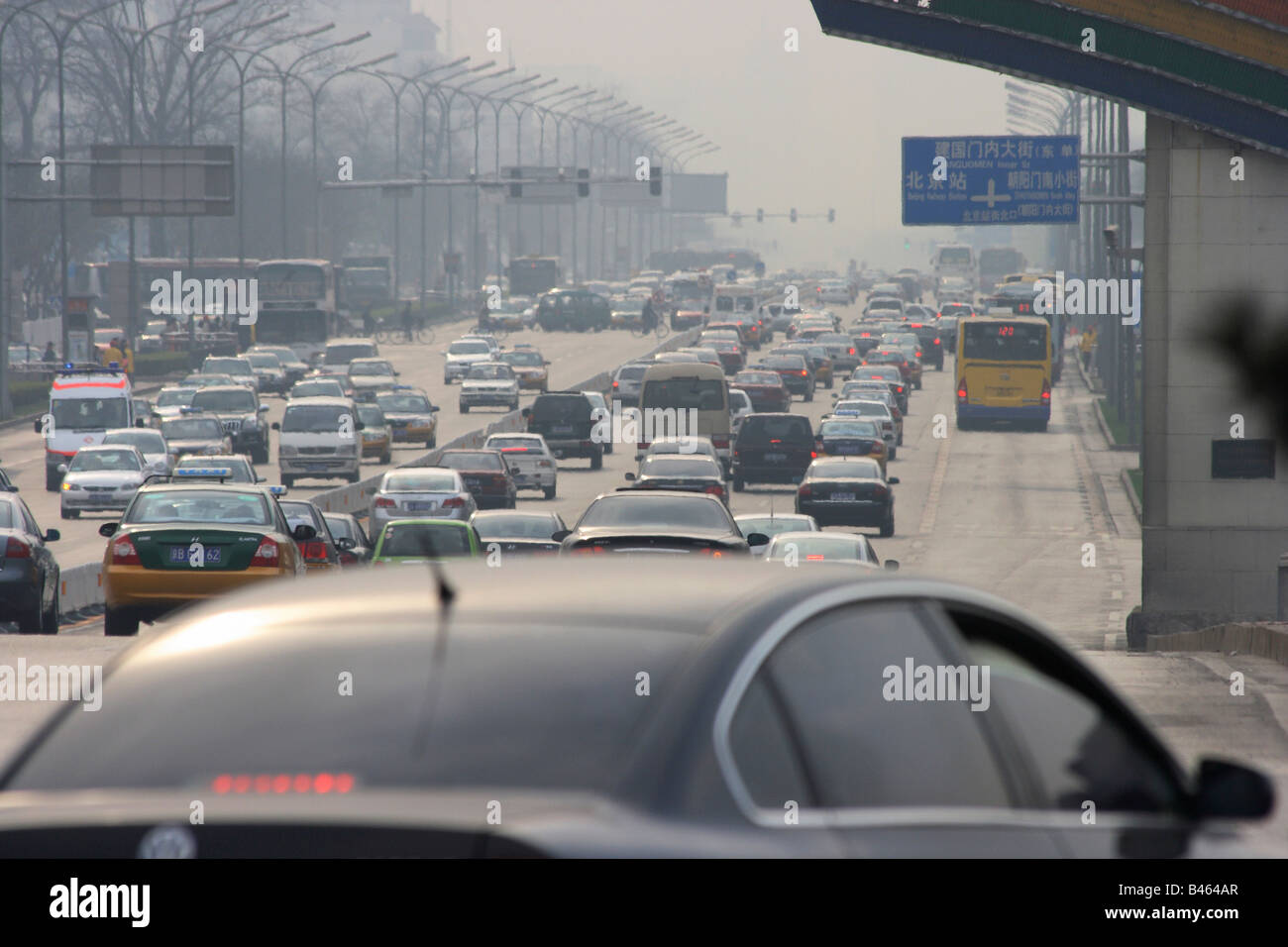 Multilane arterial road, Pechino, Cina Foto Stock