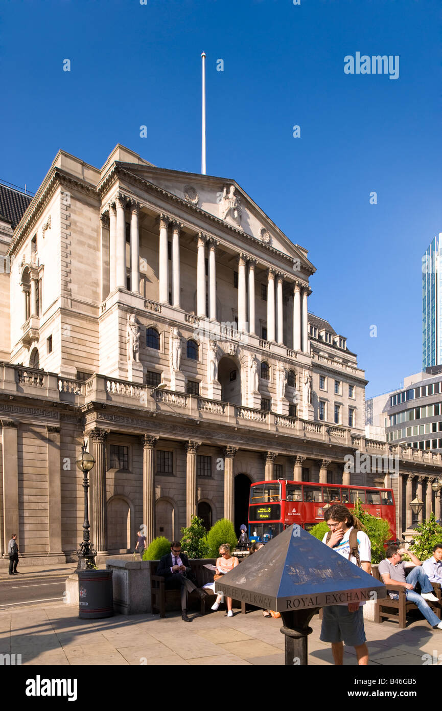 Banca d'Inghilterra città di Londra London Regno Unito Foto Stock