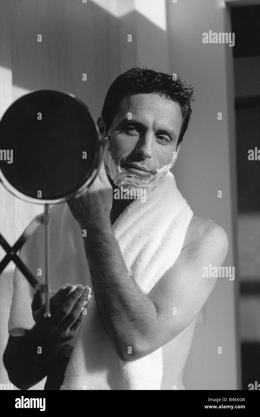 Rasatura uomo Foto Stock