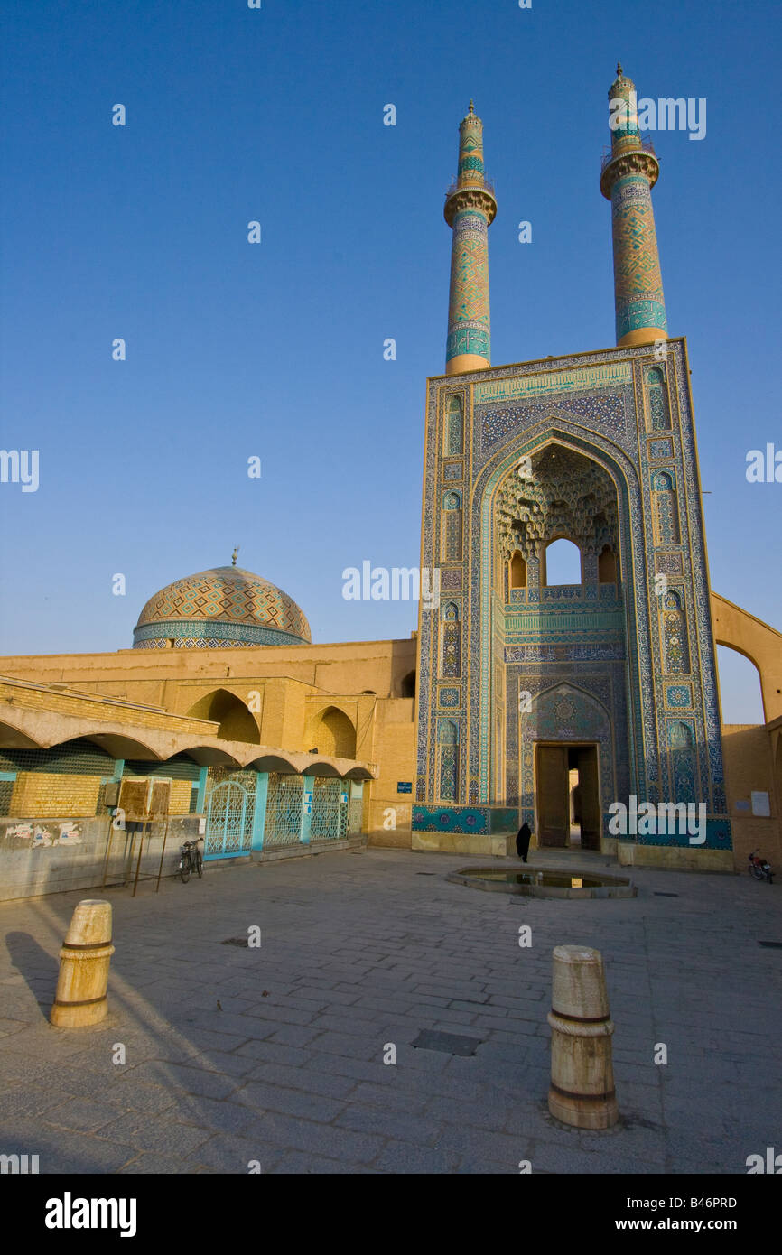 Jameh Masjid o Moschea del Venerdì in Yazd Iran Foto Stock