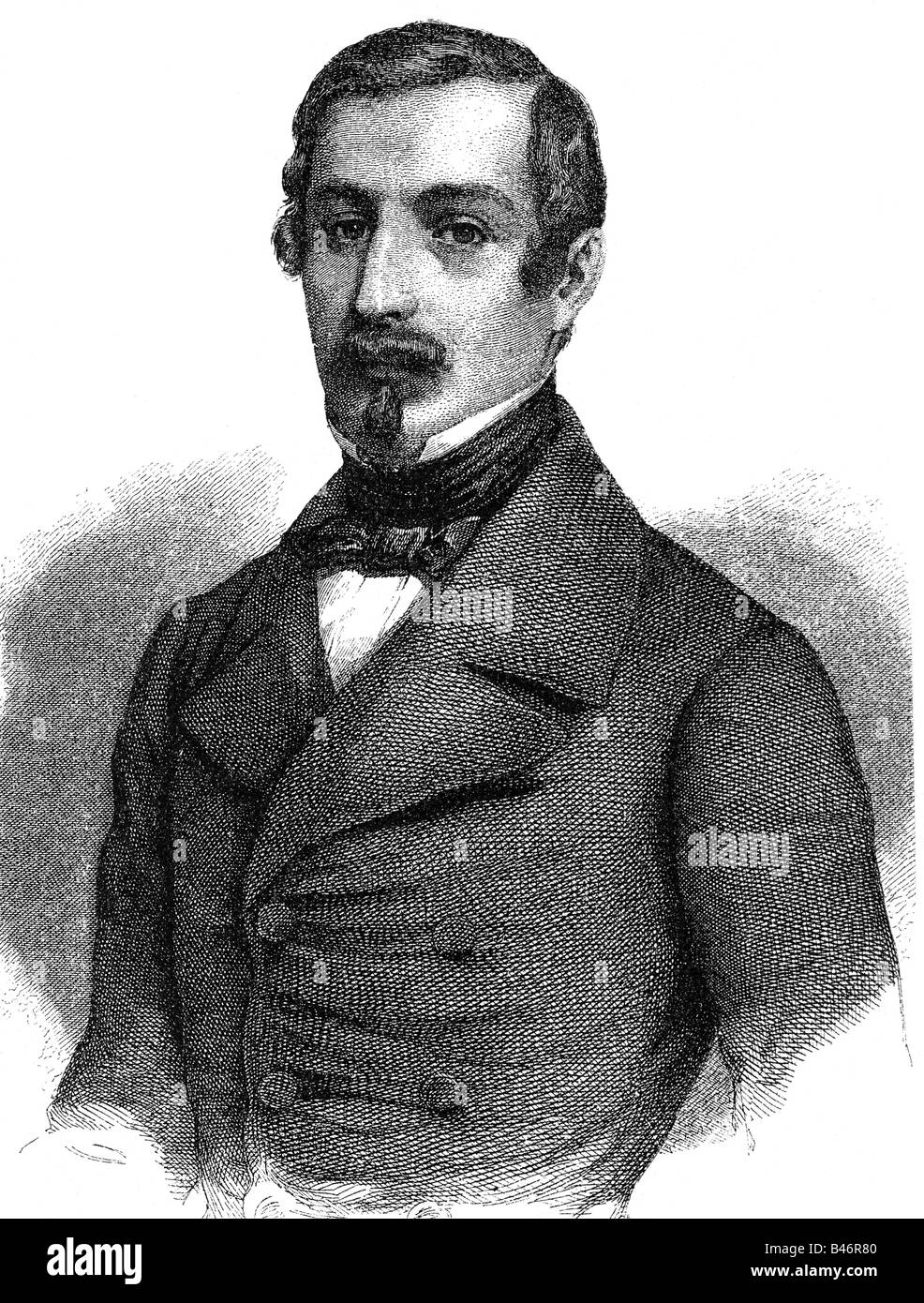 Napoleone III, 20.4.1808 - 9.1.1873, Imperatore dei francesi 2.12.1852 - 2.9.1870, a mezza lunghezza, come Presidente della Repubblica 20.12.1848 - 2.12.1852, incisione in legno, circa 1850, , Foto Stock