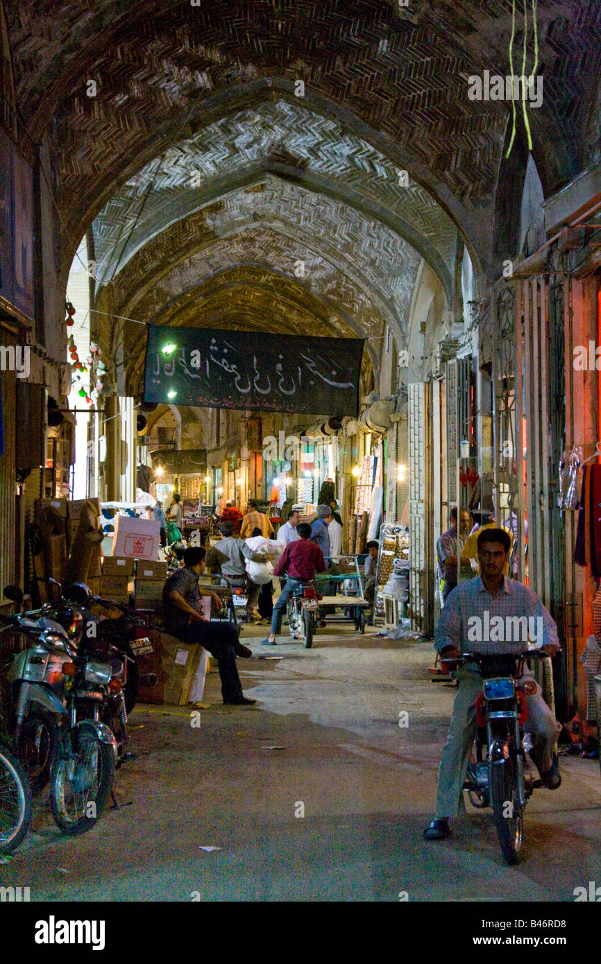 Bazar e Bozorg a Esfahan Iran Foto Stock