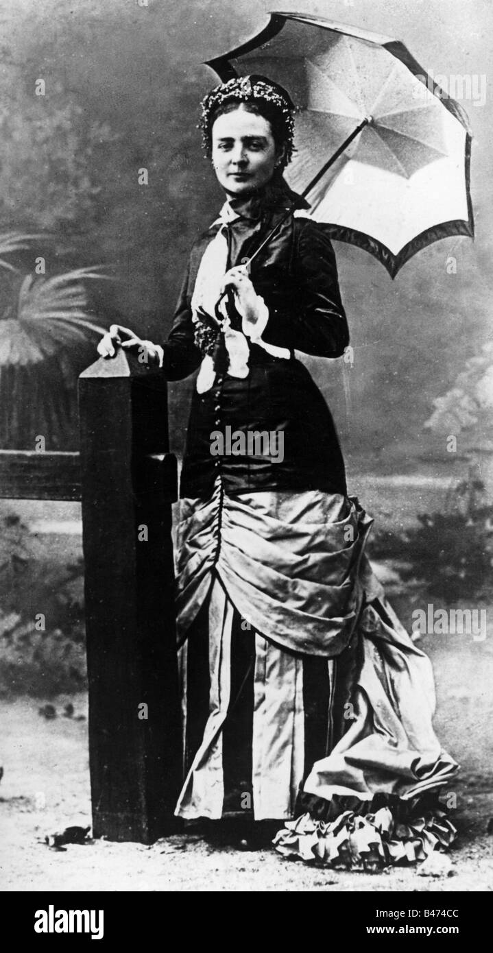 moda, 19th secolo, moda donna, abito primaverile, 1876, Foto Stock