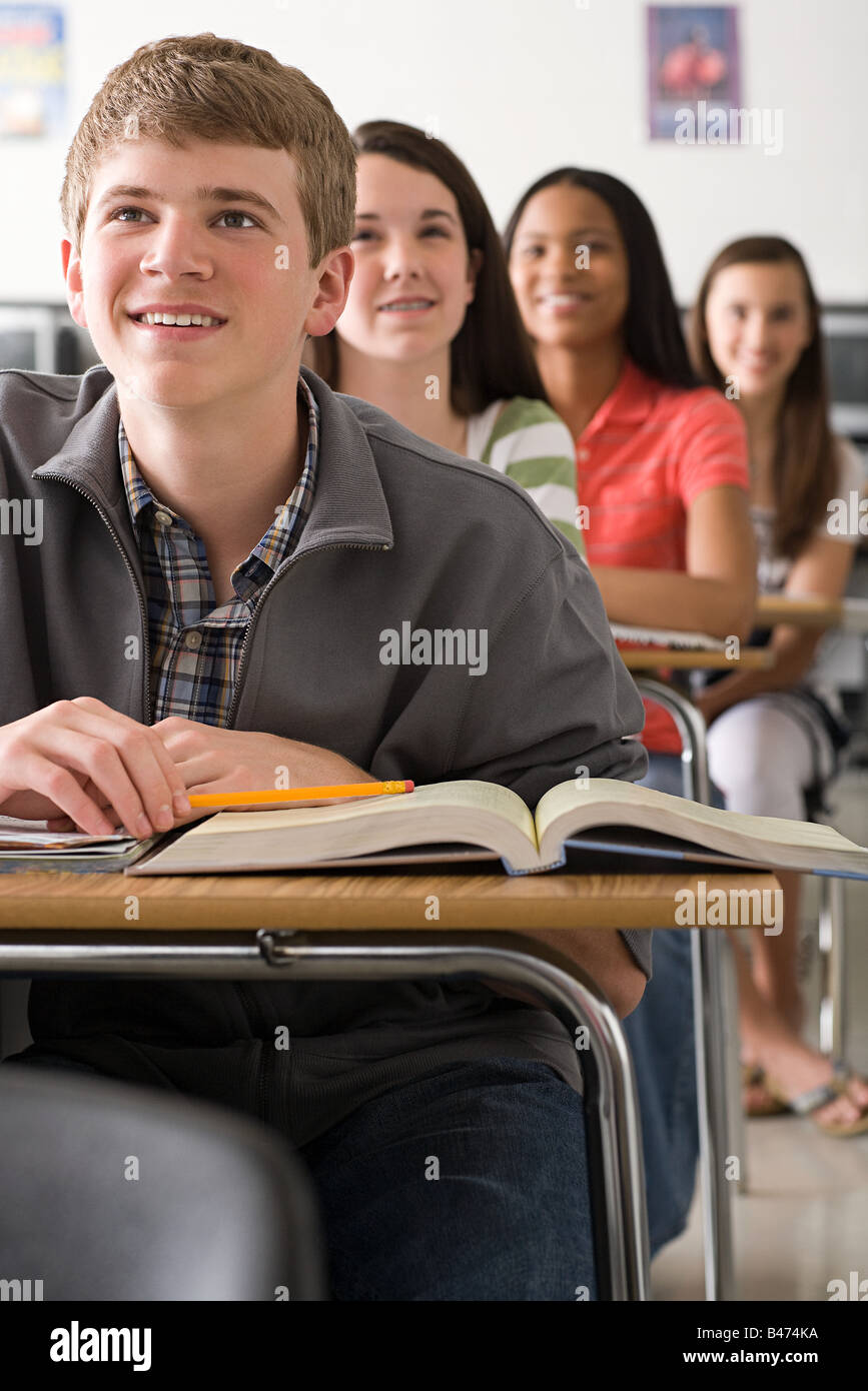 Gli studenti delle scuole superiori in una lezione Foto Stock