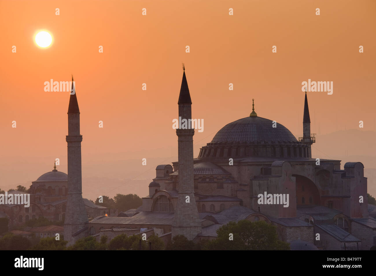 La Turchia vista su Istanbul di Hagia Sophia Mosque Foto Stock