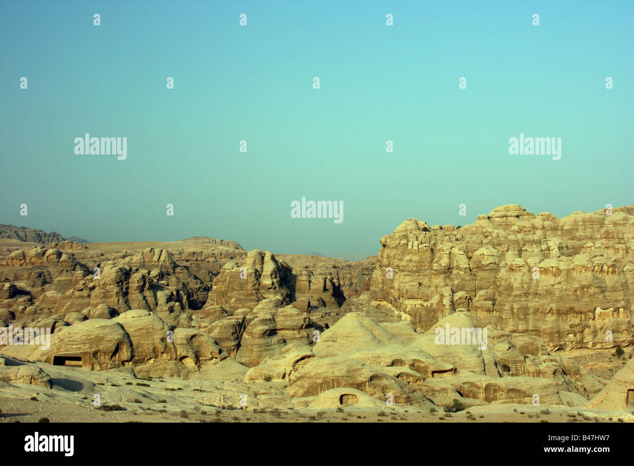 Tramonto a Wadi Musa, Giordania Foto Stock