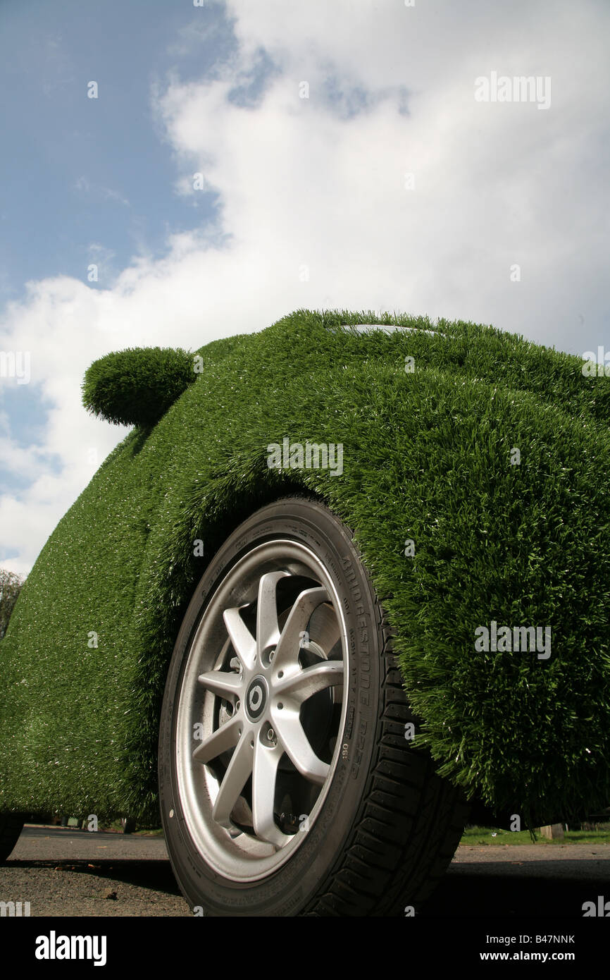 Smart Auto coperti in erba artificiale Foto Stock