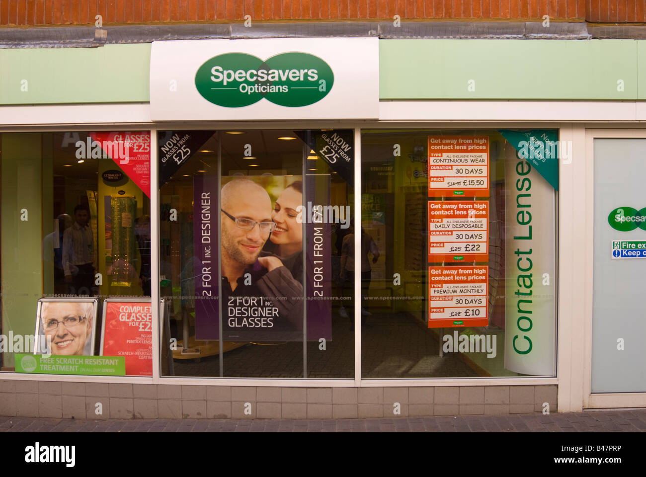 Specsavers ottici di Norwich, Norfolk, Regno Unito Foto Stock