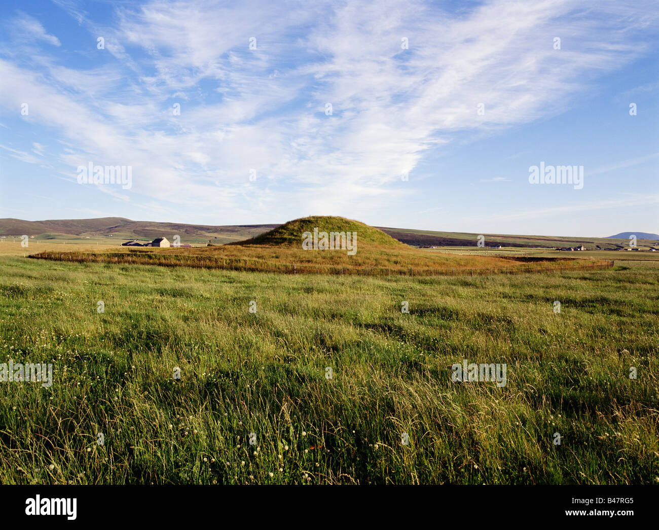 Dh MAESHOWE Isole Orcadi neolitiche di sepoltura camera tomba mound Foto Stock