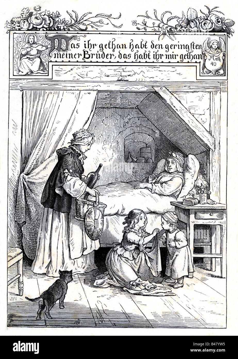 Richter, Ludwig, 28.9.1803 - 19.6.1884, pittore tedesco, opere, illustrazione del vangelo di Matteo, versetto 40, in acciaio, incisione del XIX secolo , artista del diritto d'autore non deve essere cancellata Foto Stock